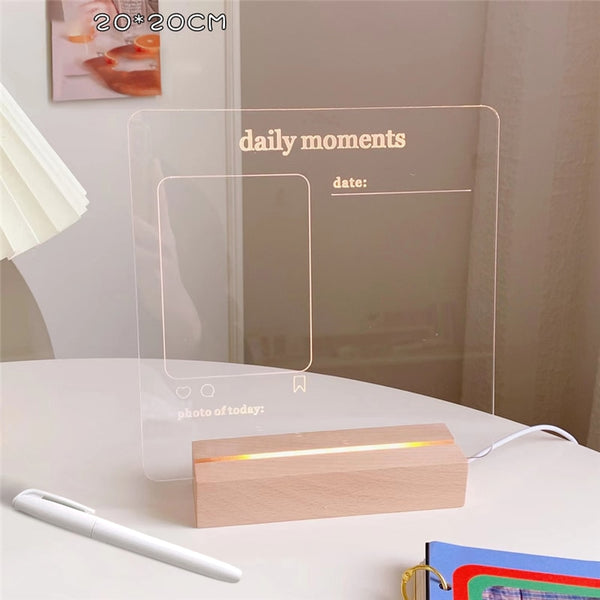 Acrylic Memo Board With Light