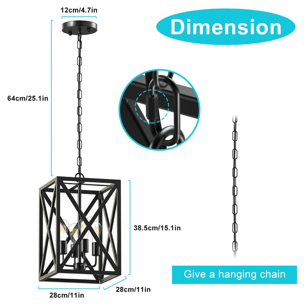 Industrial Metal Cage Chandelier