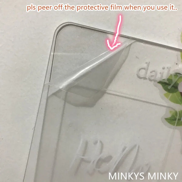 MINKYS New Arrival USB Acrylic Daily Moments Photo Memo Message Board With Wood Stand Holder Set Lamp Creative School Stationery
