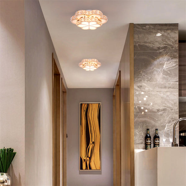 Crystal Flower Design Ceiling Light