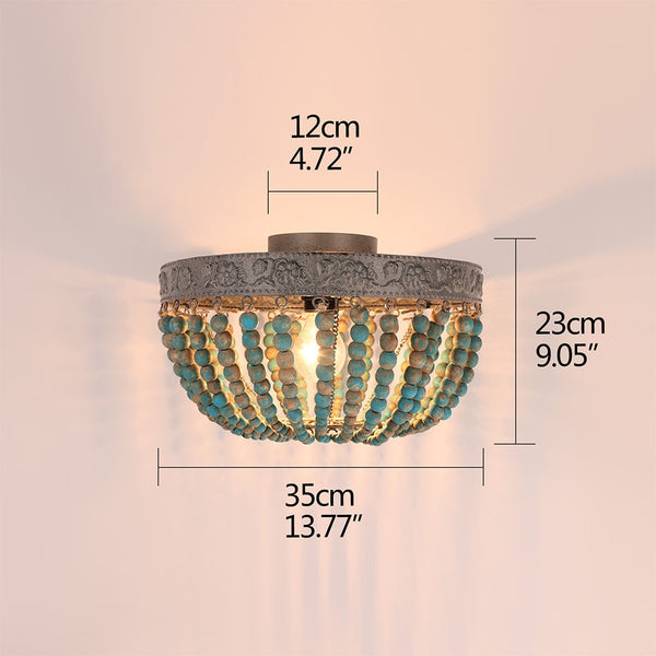 Retro Wooden Ceiling Light