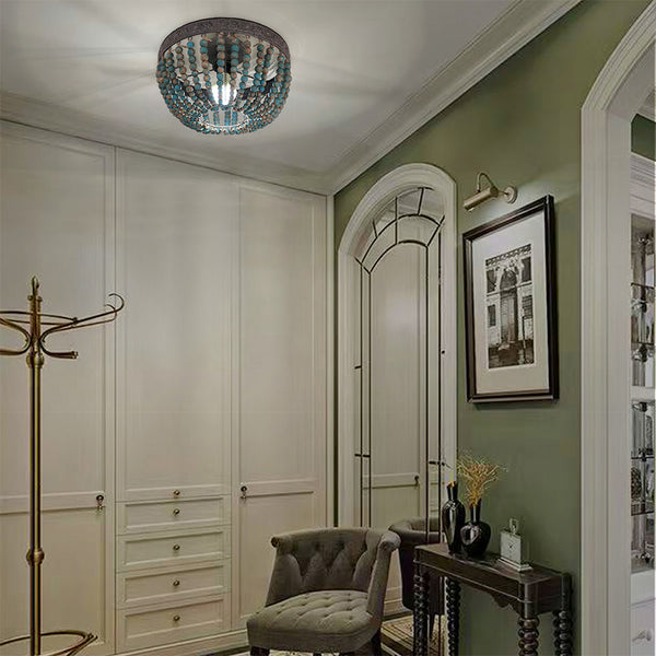 Retro Wooden Ceiling Light