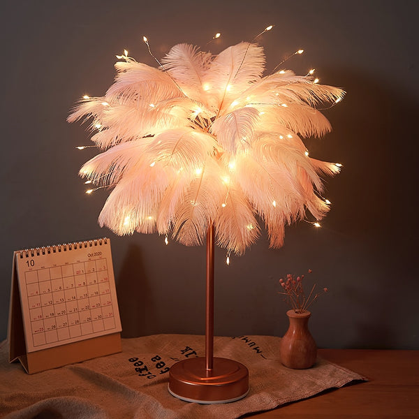 Decorative Tree Feather Lamp