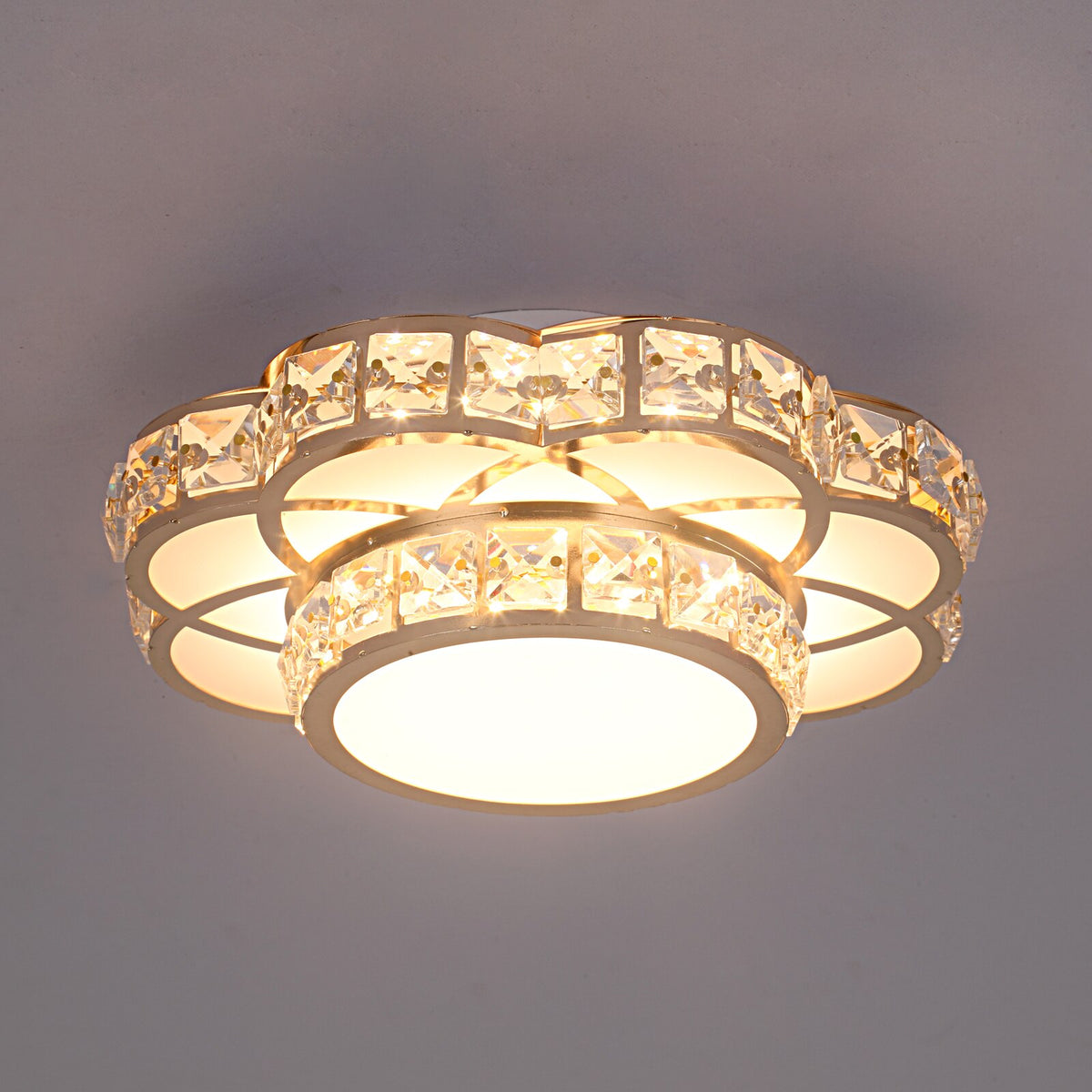 Crystal Flower Design Ceiling Light