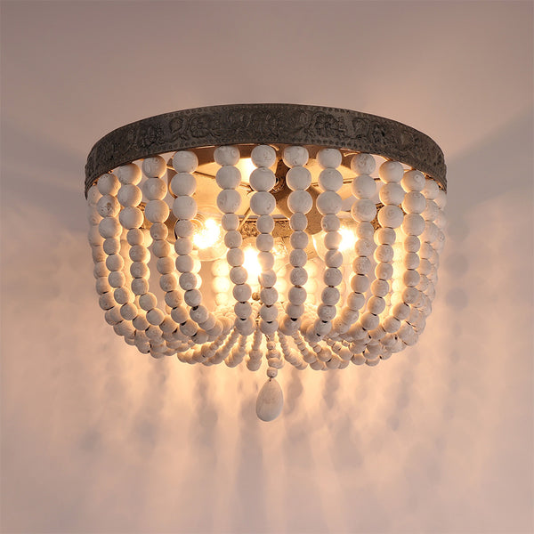 Retro Wooden Ceiling Light