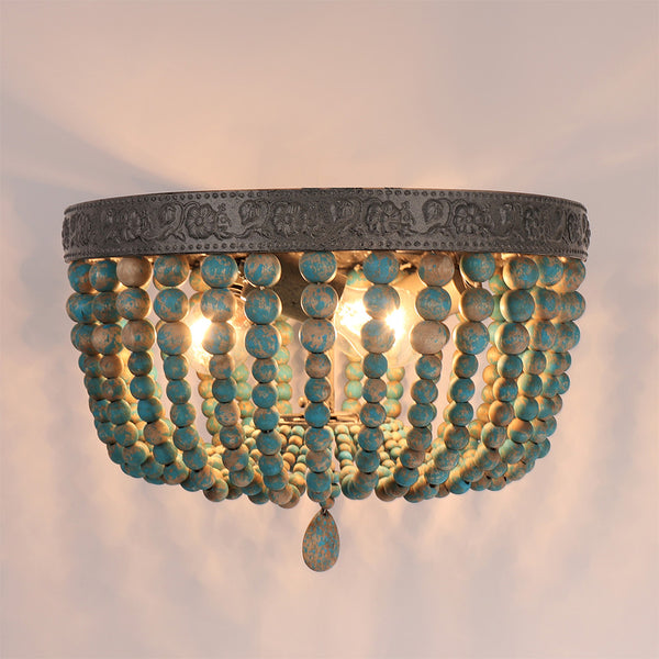 Retro Wooden Ceiling Light