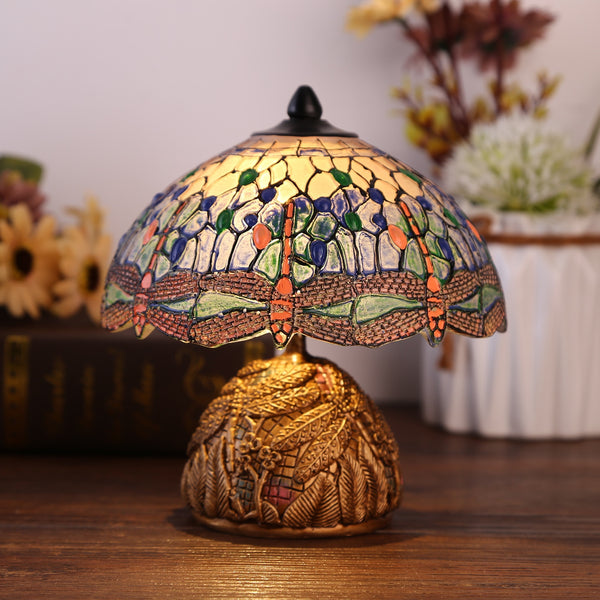 Vintage Colorful Glass Table Lamp