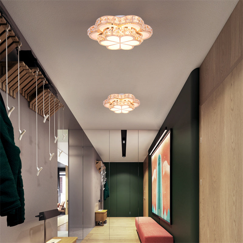 Crystal Flower Design Ceiling Light