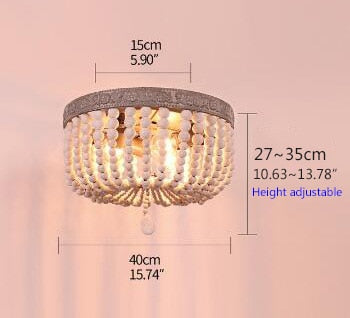 Retro Wooden Ceiling Light
