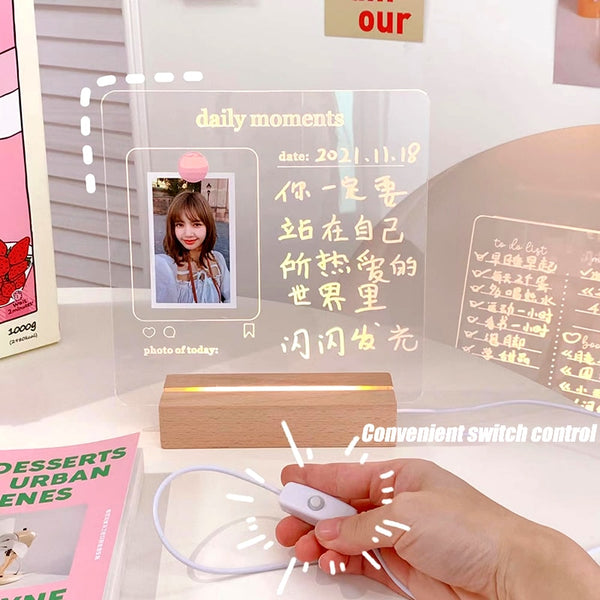 Acrylic Memo Board With Light