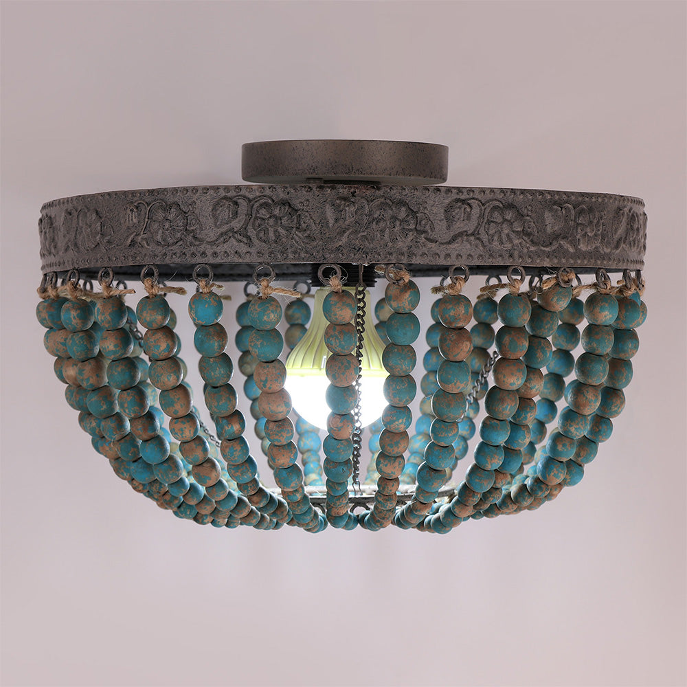 Retro Wooden Ceiling Light