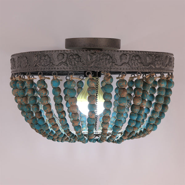 Retro Wooden Ceiling Light