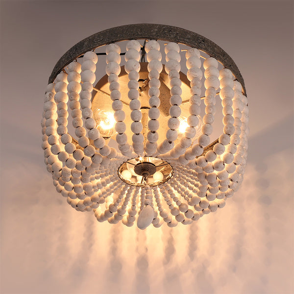 Retro Wooden Ceiling Light
