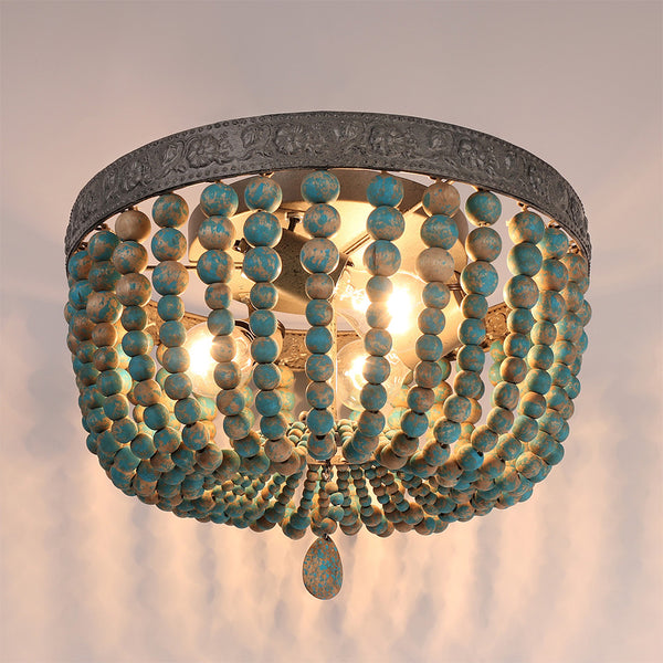 Retro Wooden Ceiling Light