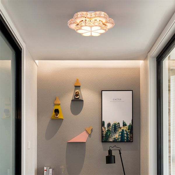 Crystal Flower Design Ceiling Light