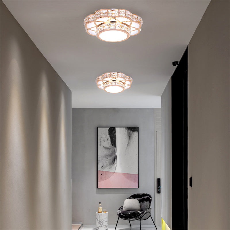 Crystal Flower Design Ceiling Light