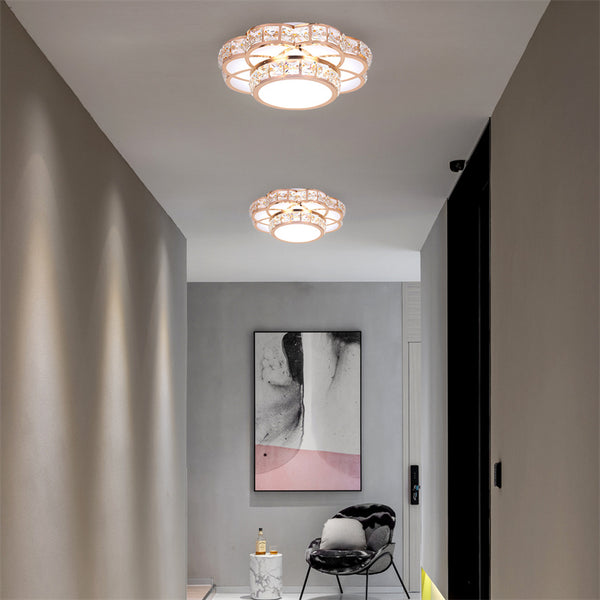 Crystal Flower Design Ceiling Light