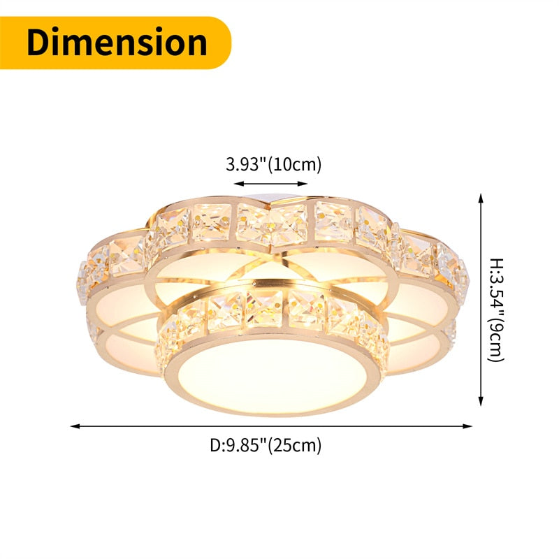 Crystal Flower Design Ceiling Light