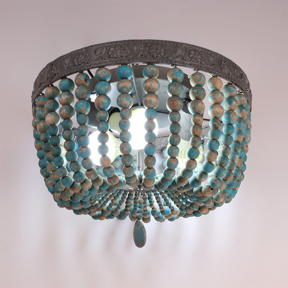 Retro Wooden Ceiling Light