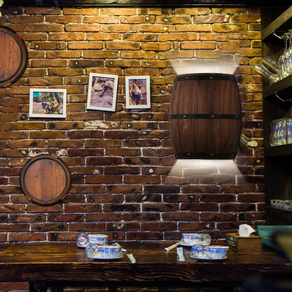 Retro Wine Barrel Design Lamp