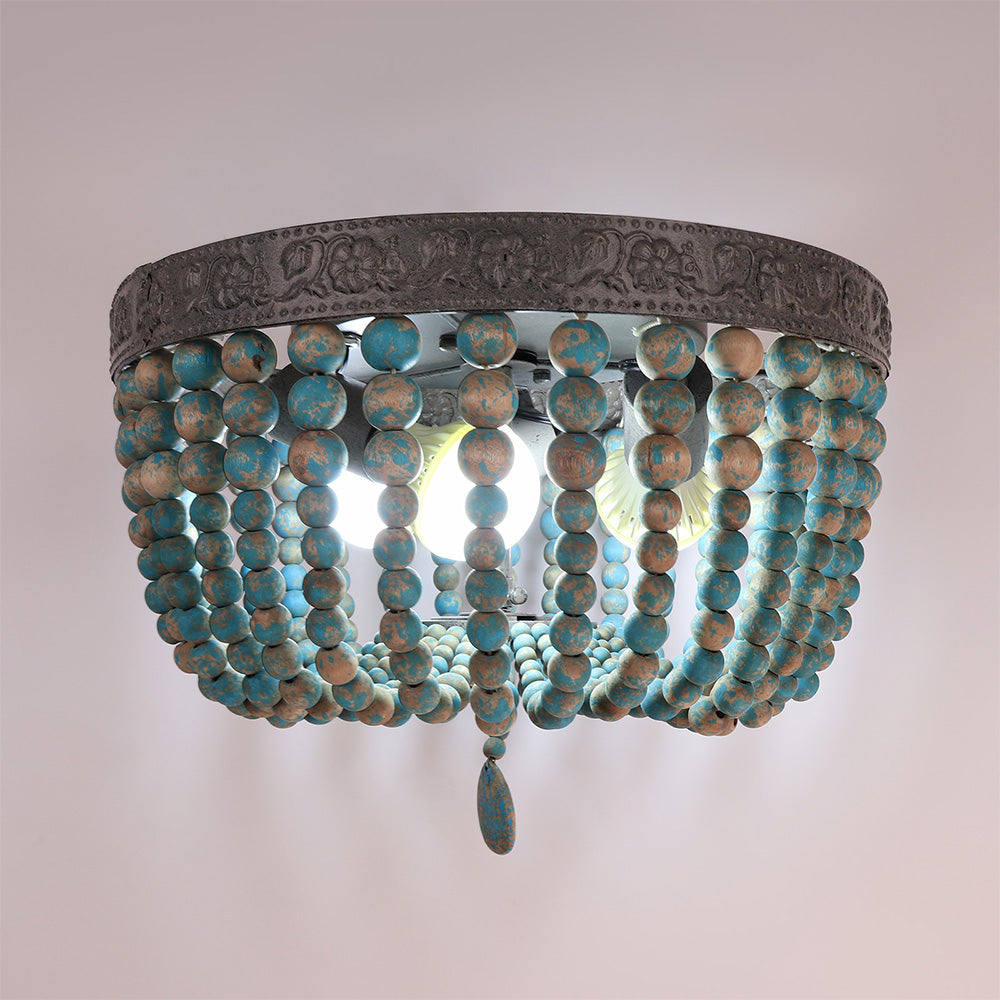 Retro Wooden Ceiling Light