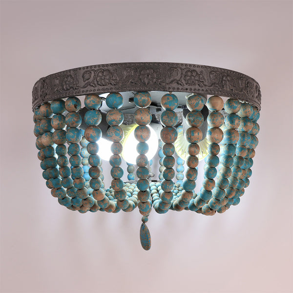 Retro Wooden Ceiling Light