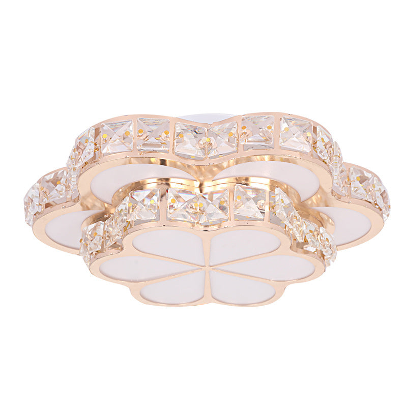 Crystal Flower Design Ceiling Light
