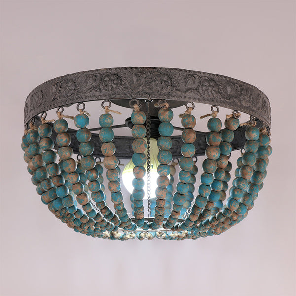 Retro Wooden Ceiling Light