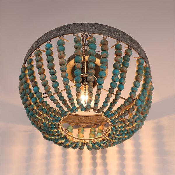 Retro Wooden Ceiling Light