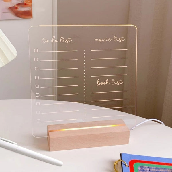 Acrylic Memo Board With Light