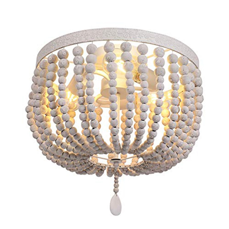 Retro Wooden Ceiling Light