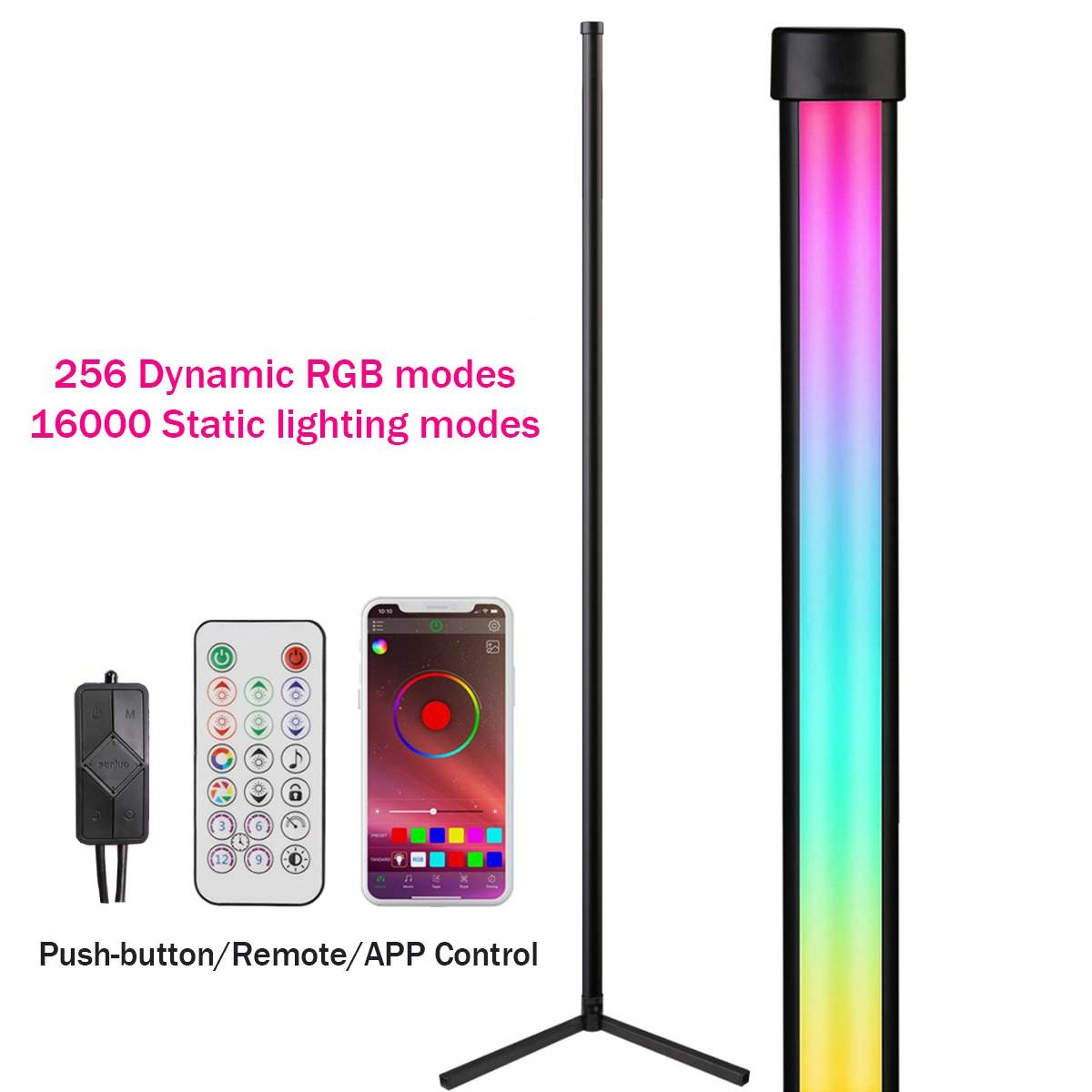 Bluetooth RGB Corner Floor Lamp
