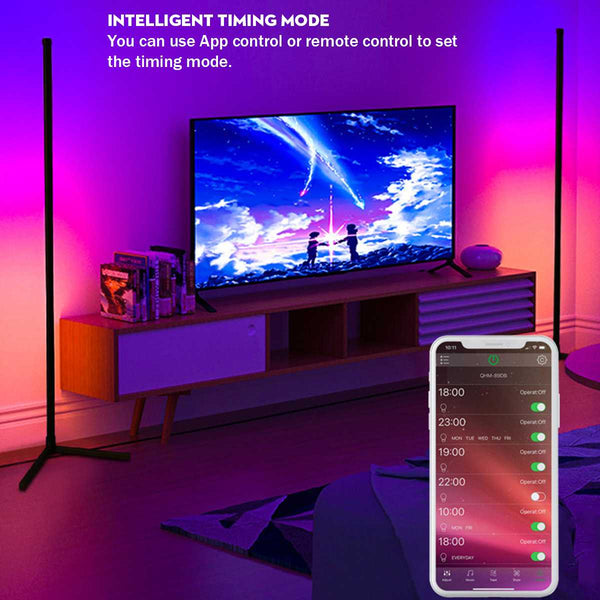Bluetooth RGB Corner Floor Lamp