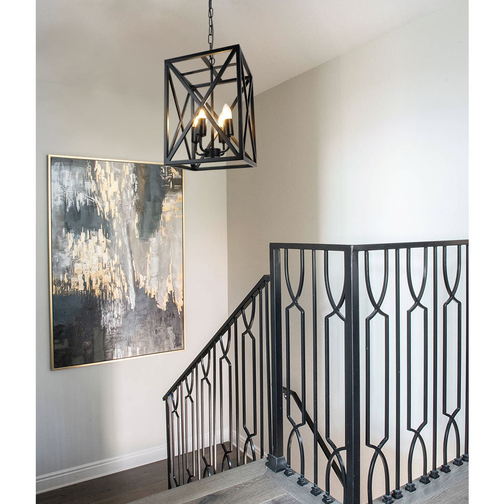 Industrial Metal Cage Chandelier