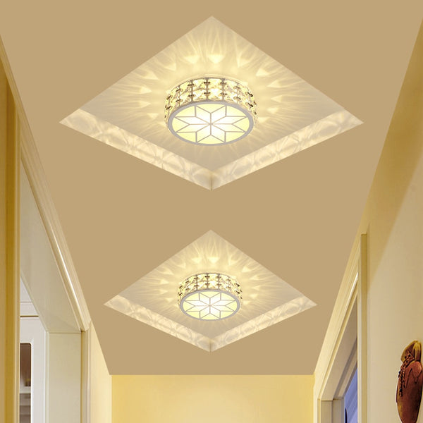 Crystal Flower Design Ceiling Light