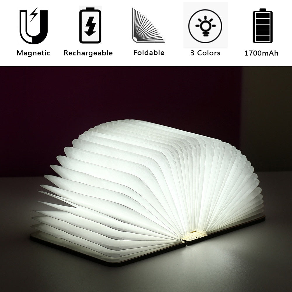 Magnetic Foldable Book Designed Lamp