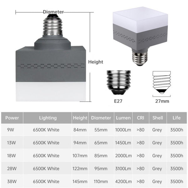 Sleek Cube Light Bulb