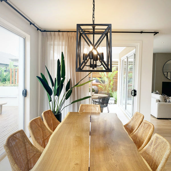 Industrial Metal Cage Chandelier