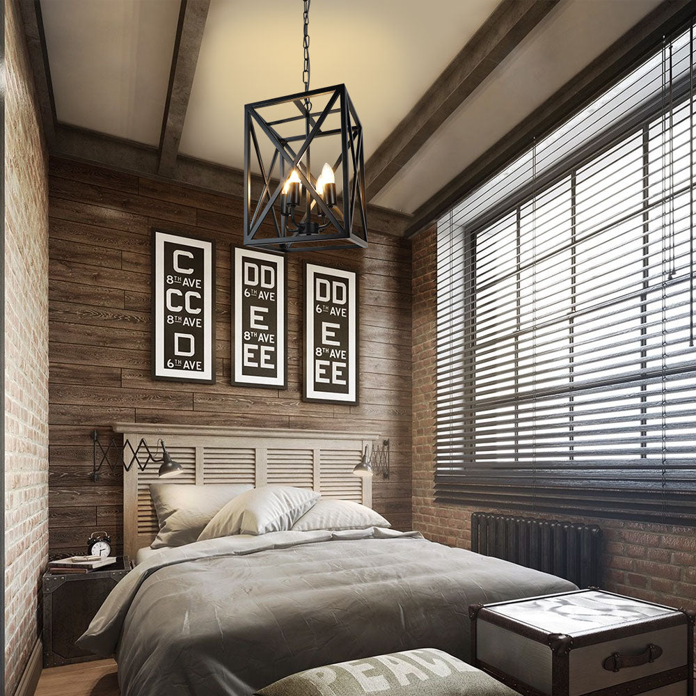 Industrial Metal Cage Chandelier