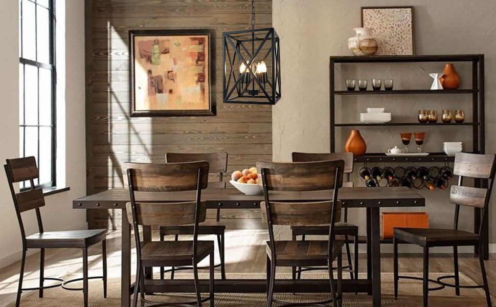 Industrial Metal Cage Chandelier