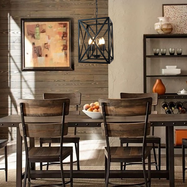 Industrial Metal Cage Chandelier