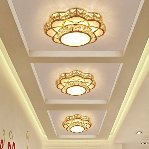 Crystal Flower Design Ceiling Light