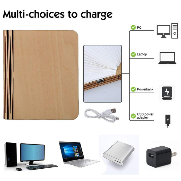 Magnetic Foldable Book Designed Lamp
