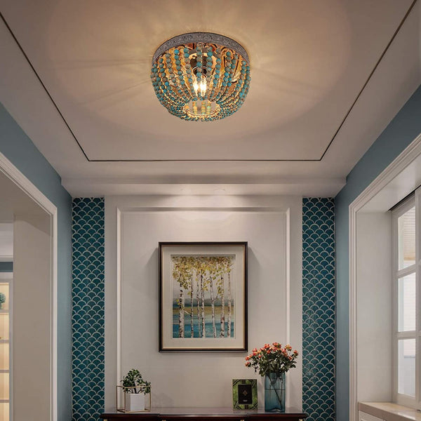 Retro Wooden Ceiling Light